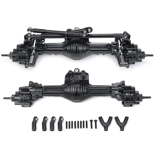 Kompatibel Mit Axial Für SCX10 II 90028 1/10 RC Für Rock Crawler Autos Upgrades Teile Vorne Hinten Gerade Komplette Achsen RC Vorder Hinterachse(1set) von hjuink