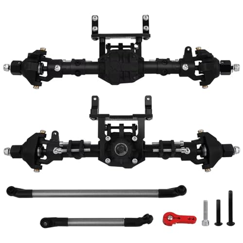 Kompatibel Mit Axial Für SCX10 II 90046 90047 1/10 RC Crawler Auto Upgrade Teile Vorne Hinten Differential Achse Servohalterung RC Vorder Hinterachse von hjuink