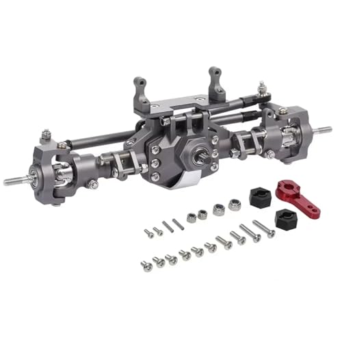Kompatibel Mit Axial Für SCX10 II 90046 90047 RC Crawler Truck Autos Upgrade Teile Modifikation Ersatz Vordere Hintere Brücke Achse RC Vorder Hinterachse(Gray,Front) von hjuink