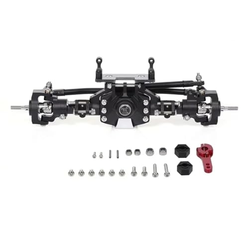 Kompatibel Mit Axial Für SCX10 II 90046 90047 RC Crawler Truck Cars Upgrade-Teile Ersatzzubehör Vordere Hinterachse Brücke RC Vorder Hinterachse(Black,Front) von hjuink