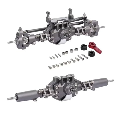 Kompatibel Mit Axial Für SCX10 II 90046 90047 RC Crawler Truck Cars Upgrade-Teile Modifikation Ersatz Vordere Hinterachse Brücke RC Vorder Hinterachse(Gray) von hjuink