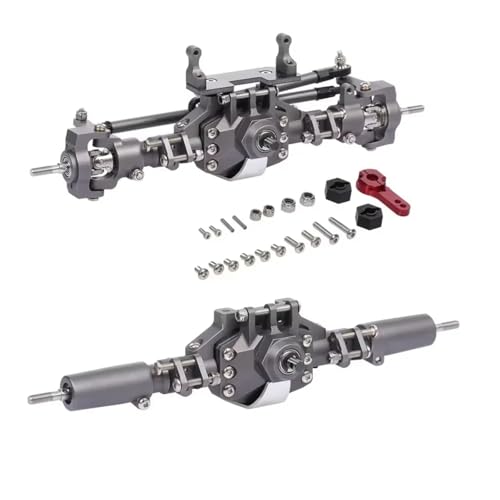 Kompatibel Mit Axial Für SCX10 II 90046 90047 RC Truck Crawler Autos Upgrades Teile Zubehör Vordere Hinterachse Brücken RC Vorder Hinterachse(Gray) von hjuink