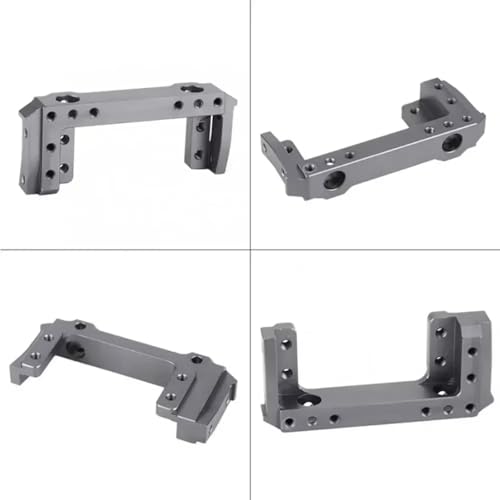 Kompatibel Mit Axial Für SCX10 II AX90046 90046 90047 1/10 RC Crawler Car Upgrade-Teil Aluminiumlegierung Frontstoßstangenhalterung Servoständer Zubehör Teile RC Autos(Gray) von hjuink