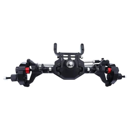 Kompatibel Mit Axial Für SCX10 II Für RGT 86100 90046 1/10 RC Crawler Car Upgrade-Teile CNC-integrierte Portalachse Vorne Hinten RC Vorder Hinterachse(Black,Front) von hjuink