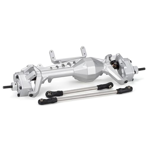 Kompatibel Mit Axial Für SCX10 III AR45 Für LCG 1/10 RC Für Chassis Crawler Cars Upgrade-Teile CNC-Aluminium-Portalachse Servohalterungen RC Vorder Hinterachse(Silver,Front) von hjuink