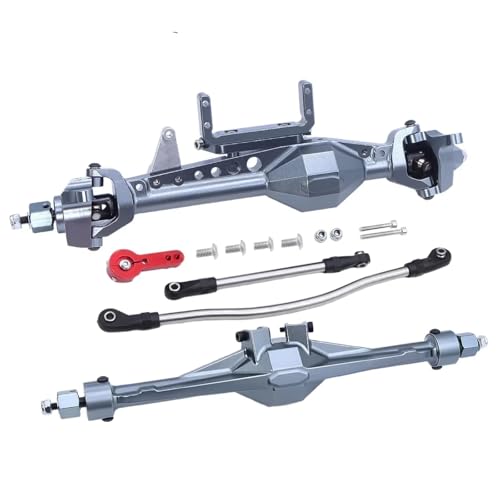 Kompatibel Mit Axial Für SCX10 III AXI03007 1/10 RC Crawler Car Upgrade-Teile Modifikation Ersatz CNC Vorne Hinten Gerade Achsen Set RC Vorder Hinterachse(Gray,1set) von hjuink