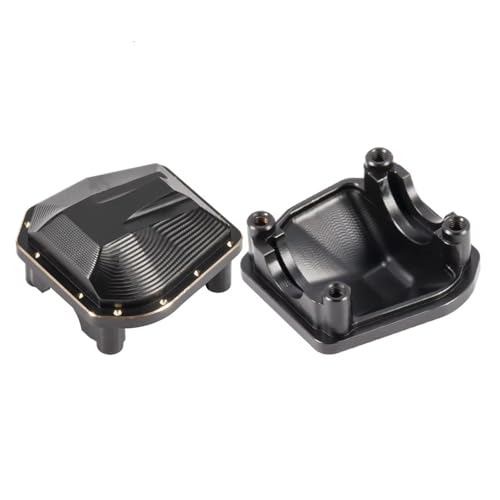 Kompatibel Mit Axial Für SCX10 PRO 4x4 1/10 RC Crawler Autoteile Für LCG Für Chassis Vorderachse Hinterachse Hochleistungs-Differentialabdeckung Aus Schwarzem Messing RC-Zubehör(2pcs) von hjuink