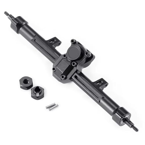 Kompatibel Mit Axial Für SCX24 1/24 RC Crawler Car Upgrade-Modifikationsteile, Aluminiumlegierung, Portalachsen Vorne, Mitte, Hinten RC Vorder Hinterachse(Rear) von hjuink