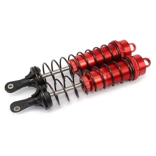 Kompatibel Mit Axial Für Tamiya 1/8 RC Crawler Auto Für Buggy Upgrades Teile 2 STÜCKE Einstellbare 140mm Aluminium Stoßdämpfer Dämpfer RC Stoßdämpfer(Red) von hjuink