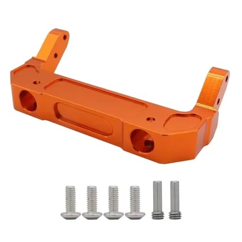Kompatibel Mit Axial SCX6 AXI05000 Für JLU 1/6 RC Crawler Autoteile Zubehör Metall Vorne Hinten Stoßstangenhalterungen Karosseriehalterungen RC-Stoßstange(Orange,Front) von hjuink