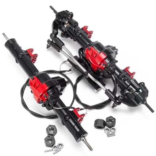Kompatibel Mit D90 TF2 1/10 RC Für Rock Crawler Auto-Upgrade-Modifikationsteile, Aluminiumlegierung, Vorder- Und Hinterachse, Differentialsperre RC Vorder Hinterachse(1set) von hjuink