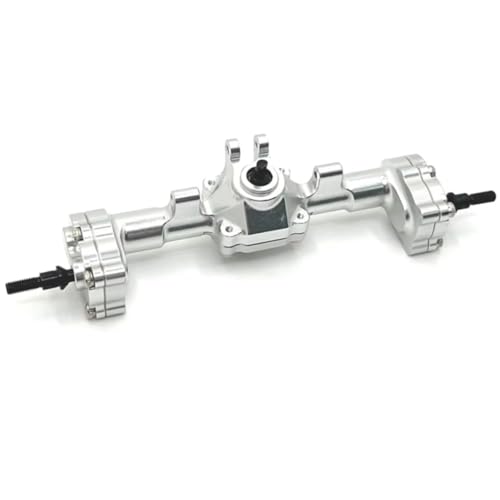 Kompatibel Mit FMS Für FCX24 1/24 RC-Autos, Upgrades, Teile, Modifikationszubehör, Metall, Vorne Und Hinten, Portal, Komplette Achse RC Vorder Hinterachse(Silver,Rear) von hjuink