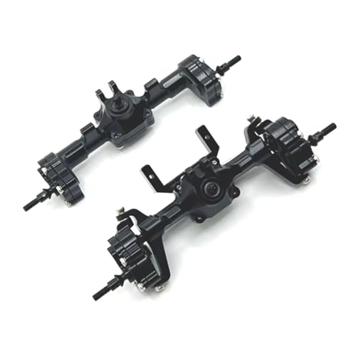 Kompatibel Mit FMS Für FCX24 Für Xiaoqi Crusher K5 1/24 RC-Auto-Upgrade-Teile, Metall-Vorder-Hinter-Portalbrücken-Achsdifferentialbaugruppe RC Vorder Hinterachse(Black,1set) von hjuink