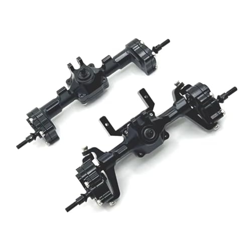 Kompatibel Mit FMS Für FCX24 Für Xiaoqi Crusher K5 1/24 RC-Auto-Upgrade-Teile Zubehör Metall Vorne Hinten Türbrückenbaugruppe RC Vorder Hinterachse(Black) von hjuink