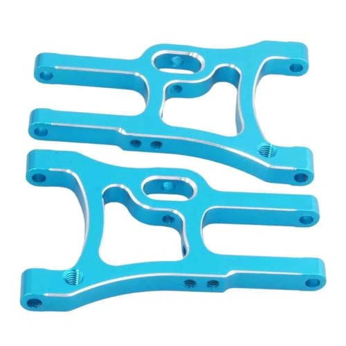 Kompatibel Mit HSP 94101 94102 94103 94123 1/10 RC Drift Car Upgrade-Teile, 2-teiliger Vorderer Unterer Querlenker Aus Aluminiumlegierung, 102019 (02008) Zubehör Teile RC Autos(Blue) von hjuink