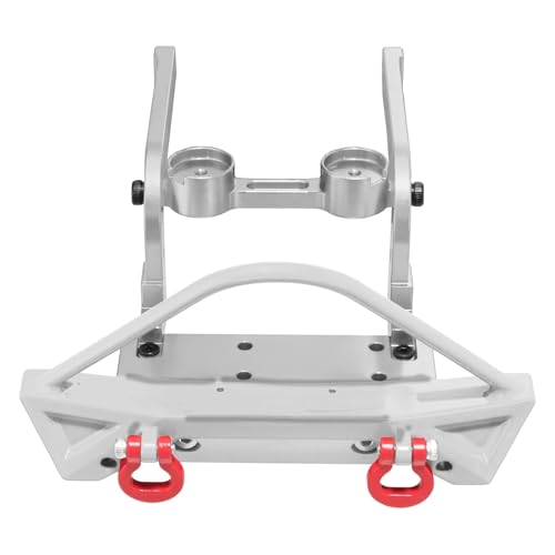 Kompatibel Mit MJX Für Hyper GO H12Y H12Y+ RC-Auto-Upgrade-Teile Und Zubehör, Frontstoßstange Aus Aluminiumlegierung Mit Elektrischer Winde RC Stoßstange(Silver) von hjuink