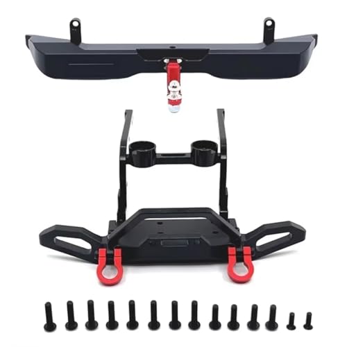 Kompatibel Mit MJX Für Hyper Go H12Y H12Y+ 1/12 RC Crawler Auto Upgrade Teile Zubehör Aluminiumlegierung Vorne Hinten Stoßstange RC-Stoßstange(Black) von hjuink