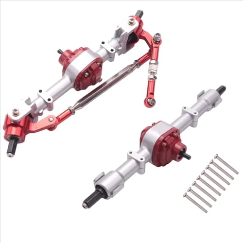 Kompatibel Mit MN D90 D91 D96 D99S MN90 MN96 MN99 Für MN99S 1/12 RC-Auto-Upgrade-Teile Zubehör Vorne Hinten Komplette Achse RC Vorder Hinterachse(Silver) von hjuink