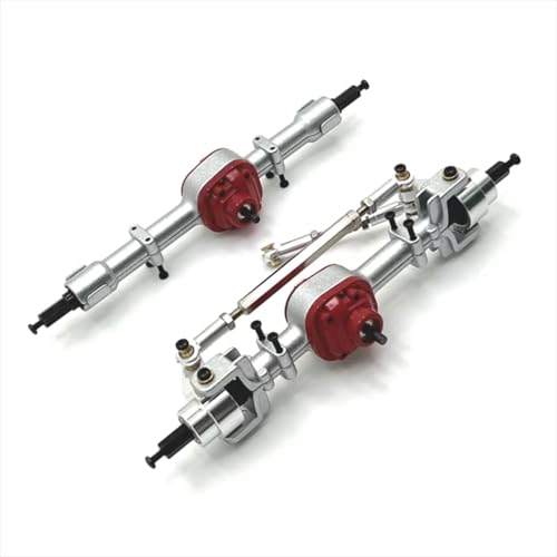Kompatibel Mit MN D90 FJ45 Für MN99s D91 D96 Für MN82 LC79 Für MN78 Für MN168 1/12 RC-Auto-Upgrade-Teile Metall-Vorder-Hinterachse-Set RC Vorder Hinterachse(Silver) von hjuink