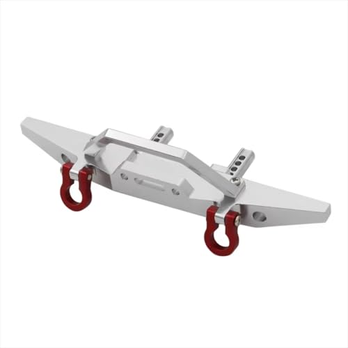 Kompatibel Mit MN Für MN128 Für Wrangler 1/12 Fernbedienung Autozubehör Teile Metall Frontstoßstange Stoßfängerschutz RC-Stoßstange(Silver) von hjuink