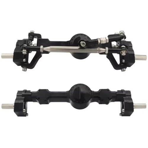 Kompatibel Mit MN Für MN99S Für MN98 D90 D91 D99 D99S MN90 1/12 RC-Autos Upgrades Teile CNC Metall Vorne Hinten Portalachse RC Vorder Hinterachse(Black) von hjuink