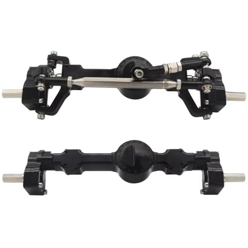 Kompatibel Mit MN Für MN99S Für MN98 D90 D91 D99 D99S MN90 1/12 RC-Autos Upgrades Teile CNC Metall Vorne Hinten Portalachse RC Vorder Hinterachse(Black) von hjuink