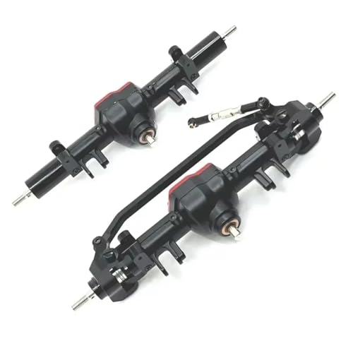 Kompatibel Mit MN128 MN86 G500 Fernbedienung Auto Upgrade Teile Zubehör Metall Vordere Hinterachsen Differential Montage RC Vorder Hinterachse(Black) von hjuink