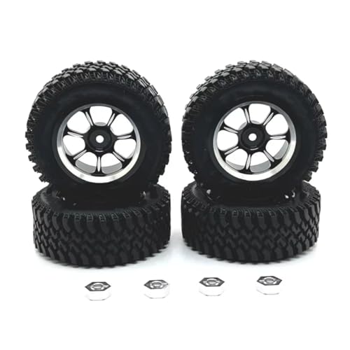 Kompatibel Mit MN128 MN86 MN86S MN86K MN86KS Für MN G500 1/12 RC Crawler Car Upgrade-Teile 4 Stück 82 Mm Felge Reifen 12 Mm Sechskant Zubehör Teile RC Autos(Black) von hjuink