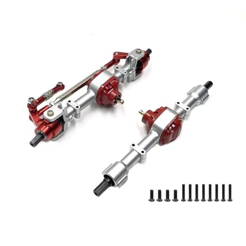 Kompatibel Mit MN78 82 Fernbedienung Auto Upgrade Teile Ersatz Zubehör Metall Vordere Hinterachse Brücke Zähne Montage RC Vorder Hinterachse(Silver) von hjuink