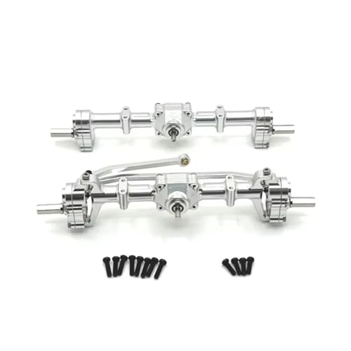 Kompatibel Mit MN78 Für MN82 Für MN99S Für MN98 1/12 RC-Auto-Upgrade-Teile Änderung Ersatzmetall Vorne Hinten Portalachse RC Vorder Hinterachse(Silver) von hjuink