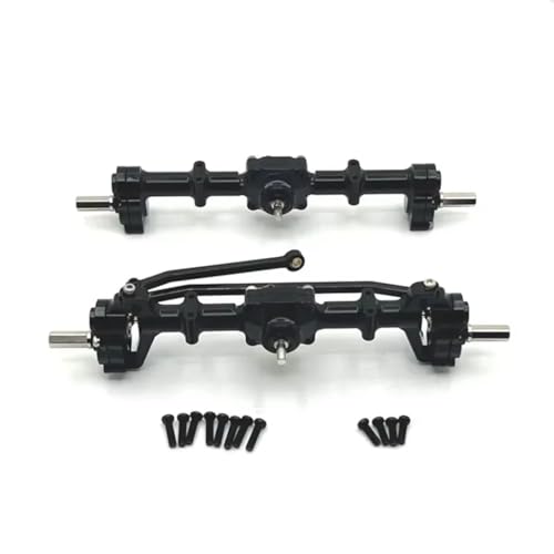 Kompatibel Mit MN82 LC79 Für MN78 D90 D91 D96 99S 1/12 RC-Autos, Upgrades, Teile, Zubehör, Metall, Vorne Und Hinten, Portalachsen RC Vorder Hinterachse(Black) von hjuink