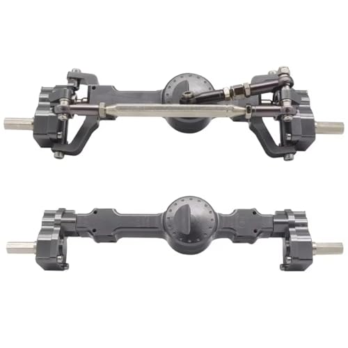 Kompatibel Mit MN99S Für MN D90 1/12 RC-Auto-Upgrade-Teile, Modifikationszubehör, CNC-Metall-Portalachsensatz Vorne Und Hinten RC Vorder Hinterachse(Gray) von hjuink