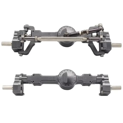 Kompatibel Mit MN99S Für MN D90 D91 D96 Für MN98 MN45 1/12 RC-Autos, Upgrade-Teile, CNC-Metalle, Vorne Und Hinten, Portalachsen-Set RC Vorder Hinterachse(Gray,1set) von hjuink