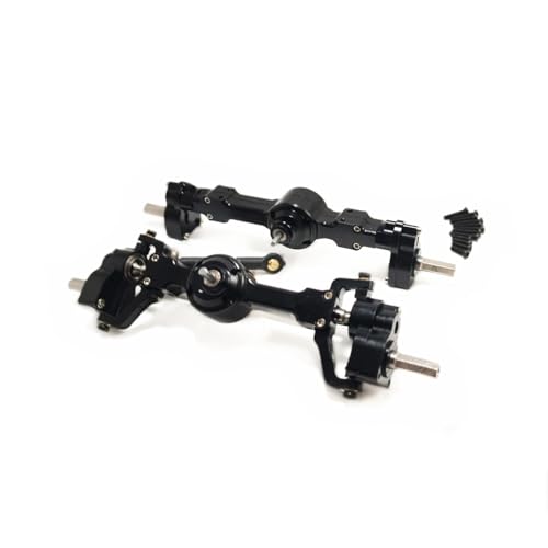 Kompatibel Mit MN99S MN99 Für MN D90 Für MN98 RC-Auto-Upgrade-Teile Ersatzzubehör Metall Vorne Hinten Portalachse RC Vorder Hinterachse(Black) von hjuink