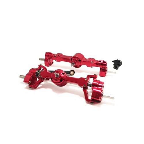 Kompatibel Mit MN99S MN99 Für MN D90 Für MN98 RC-Auto-Upgrade-Teile Ersatzzubehör Metall Vorne Hinten Portalachse RC Vorder Hinterachse(Red) von hjuink