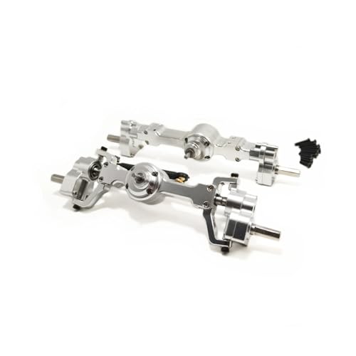 Kompatibel Mit MN99S MN99 Für MN D90 Für MN98 RC-Auto-Upgrade-Teile Ersatzzubehör Metall Vorne Hinten Portalachse RC Vorder Hinterachse(Silver) von hjuink