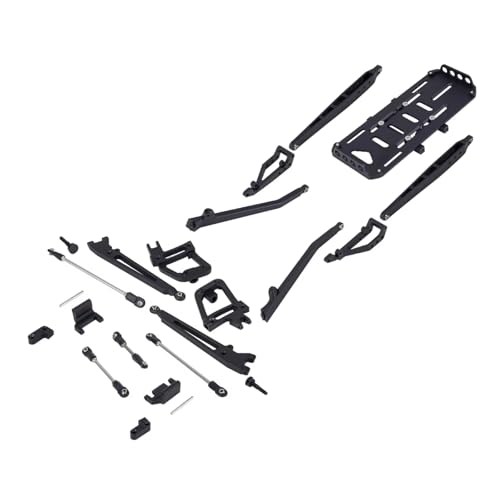Kompatibel Mit SCX10 I II 90046 90047 1/10 RC Crawler Autoteile Achsenwerkzeug Aluminium Twin I-Beam 2WD Pre-Runner Aufhängungsumbau RC-Zubehör(Black) von hjuink