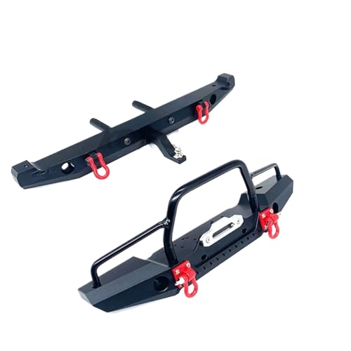 Kompatibel Mit TRX-4 D90 D110 Für Axial Für SCX10 90046 1/10 RC Crawler Car Upgrade-Teil Metall Vorne Und Hinten Stoßstange Mit Licht RC-Stoßstange von hjuink