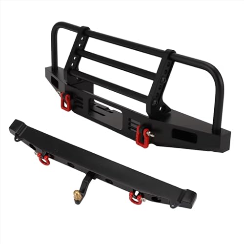 Kompatibel Mit TRX-4 Für Axial Für SCX10 1/10 RC Crawler-Upgrade-Teile RC-Auto Metall-Frontstoßstange Mit Licht Und Heckstoßstange RC Stoßstange von hjuink
