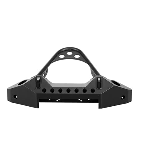 Kompatibel Mit TRX-4 Für Axial Für SCX10 II 90046 Für SCX10 III AXI03007 1/10 RC Crawler Upgrade-Zubehör Metall-Frontstoßstange Mit Licht RC Stoßstange(Black) von hjuink