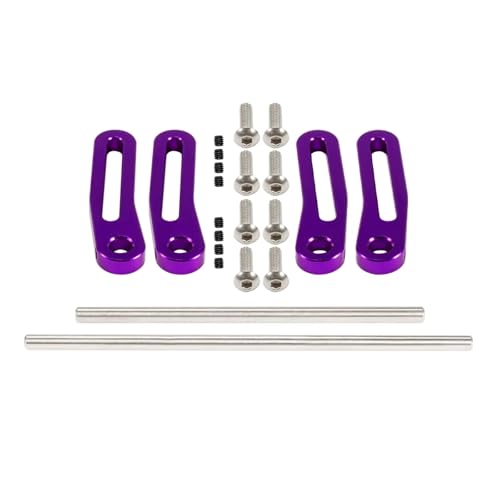 Kompatibel Mit TRX4 Für SCX10 Gspeed Power 1/10 RC Crawler Autoteile Für Chassis Für LCG Builds Karosserie Aluminium CNC Modular Bumper Set RC-Zubehör(Purple) von hjuink