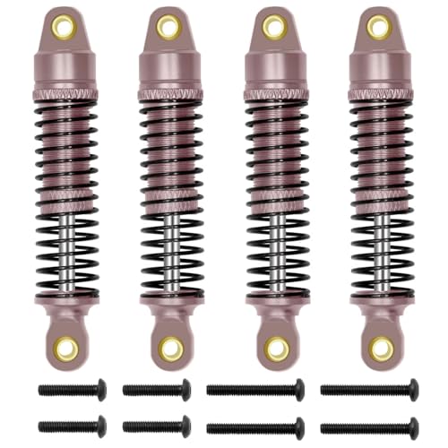 Kompatibel Mit TRX4M Für Bronco Für Defender 1/18 RC-Auto-Upgrade-Teile, 4 Stück, 50 Mm, Aluminium-Stoßdämpfer Für Federdämpfer 9764 RC-Zubehör(Brown) von hjuink