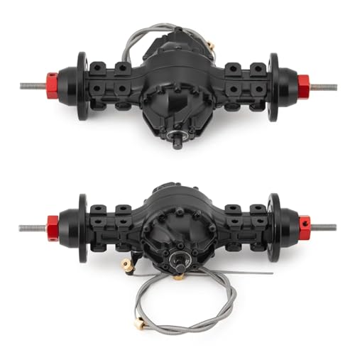 Kompatibel Mit Tamiya Für LMT 4WD 1/14 Fernbedienungsauto-Upgradeteil, Ersatzzubehör, Metall-Vorder-/Hinterachsensatz RC Vorder Hinterachse(1set) von hjuink