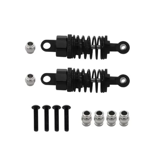 Kompatibel Mit Tamiya Für TT01 Für TT02 1/10 RC-Auto-Upgrade-Teile, 2-teiliger Stoßdämpfer-Dämpfersatz Aus Aluminiumlegierung RC Stoßdämpfer(Black) von hjuink