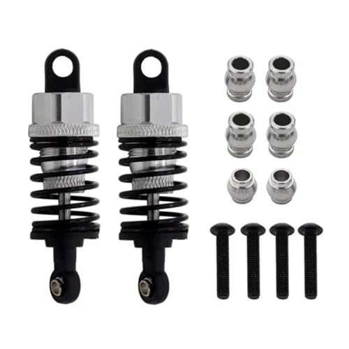 Kompatibel Mit Tamiya Für TT01 Für TT02 1/10 RC-Auto-Upgrade-Teile Zubehör Metall-Stoßdämpfer Öldämpfer-Set RC Stoßdämpfer(Silver,2pcs) von hjuink