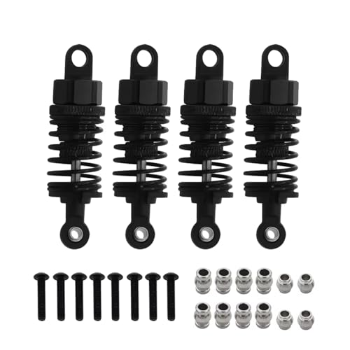Kompatibel Mit Tamiya Für TT02 Für TT01 Für HPI Für HSP Für Kyosho 1/10 RC-Autozubehörteile Aluminiumlegierung Ölstoßdämpfer RC Stoßdämpfer(Black) von hjuink