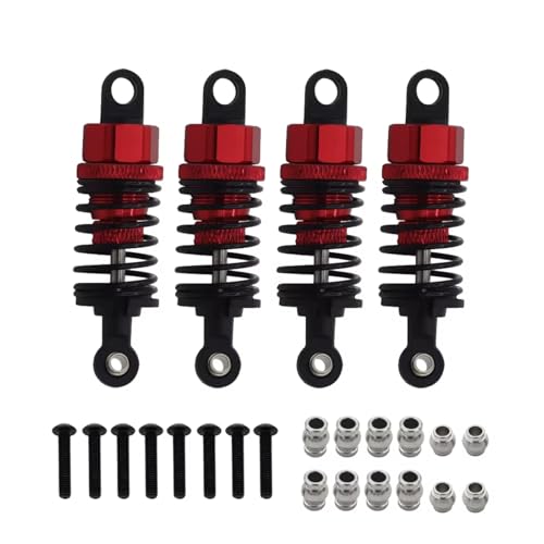 Kompatibel Mit Tamiya Für TT02 Für TT01 Für HPI Für HSP Für Kyosho 1/10 RC-Autozubehörteile Aluminiumlegierung Ölstoßdämpfer RC Stoßdämpfer(Red) von hjuink