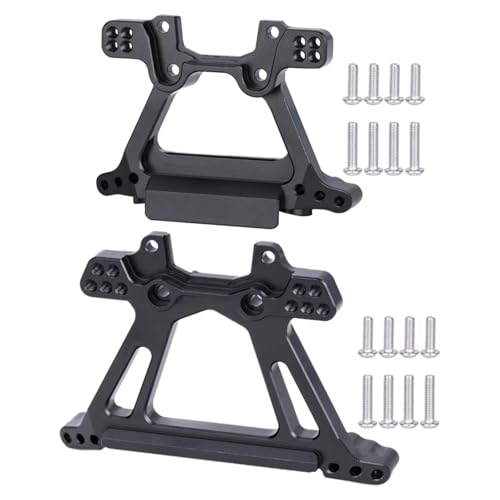 Kompatibel Mit Traxxas BL-2S Für Slash 1/10 RC-Auto-Upgrade-Teile, Zubehör, Aluminium-Stoßdämpferhalterungen Vorne Und Hinten, Ersetzen RC-Zubehör(Black) von hjuink