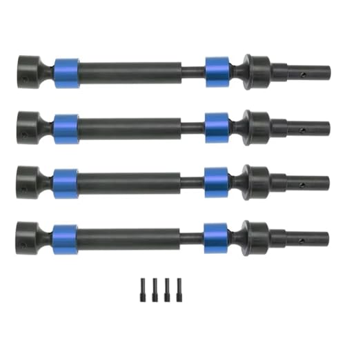 Kompatibel Mit Traxxas Für E-Revo 2.0 Für VXL 86086-4 1/10 RC-Auto-Upgrade-Teile, 4-teilige Stahl-CVD-Antriebswelle Vorne Hinten, Keilwelle 8650 8652 Zubehör Teile RC Autos(Blue) von hjuink