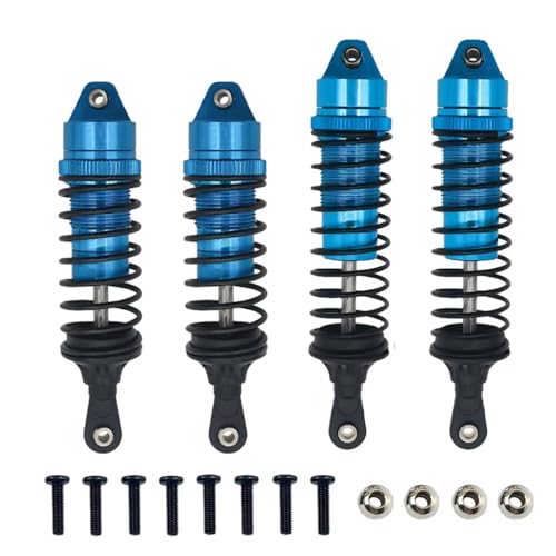 Kompatibel Mit Traxxas Für Slash Für Rustler Für Stampede 1/10 RC-Auto-Upgrade-Teil Aluminium-Stoßdämpfer Vorne Und Hinten Montiert RC Stoßdämpfer(Blue) von hjuink